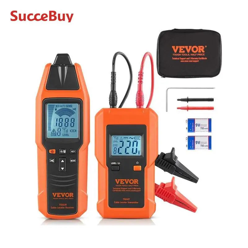 SucceBuy Subterranean Wire Tracker 3 FT Detection Depth Circuit & Line Break Locator 6561 FT Length for Electric Hidden Wires