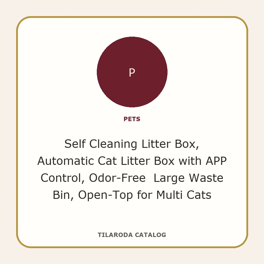 Self Cleaning Litter Box, Automatic Cat Litter Box with APP Control, Odor-Free  Large Waste Bin, Open-Top for Multi Cats