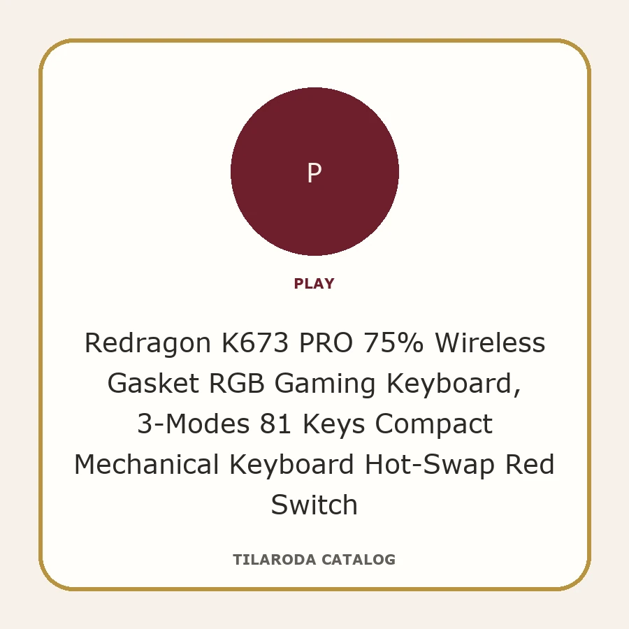 Redragon K673 PRO 75% Wireless Gasket RGB Gaming Keyboard, 3-Modes 81 Keys Compact Mechanical Keyboard Hot-Swap Red Switch