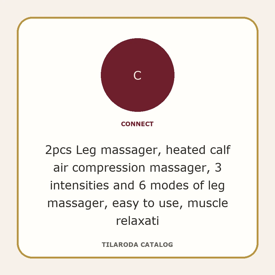 2pcs Leg massager, heated calf air compression massager, 3 intensities and 6 modes of leg massager, easy to use, muscle relaxati
