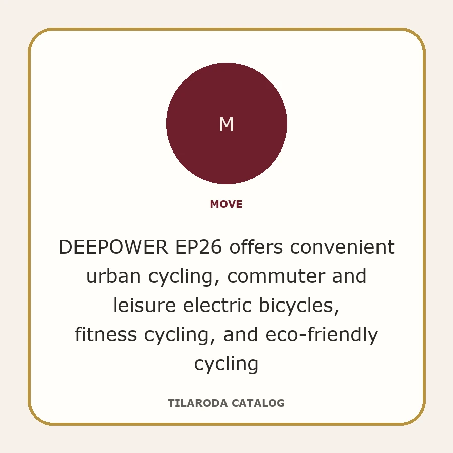 DEEPOWER EP26 offers convenient urban cycling, commuter and leisure electric bicycles, fitness cycling, and eco-friendly cycling