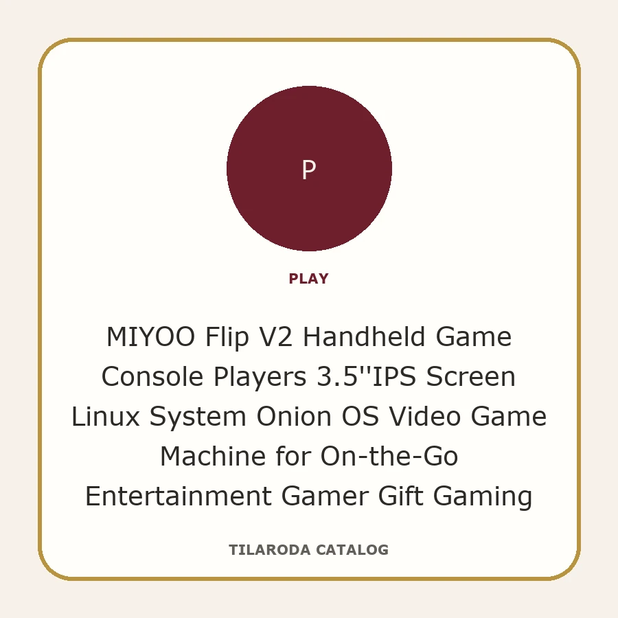 MIYOO Flip V2 Handheld Game Console Players 3.5''IPS Screen Linux System Onion OS Video Game Machine for On-the-Go Entertainment Gamer Gift Gaming