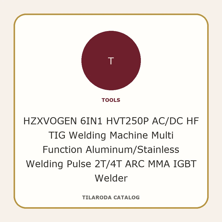 HZXVOGEN 6IN1 HVT250P AC/DC HF TIG Welding Machine Multi Function Aluminum/Stainless Welding Pulse 2T/4T ARC MMA IGBT Welder