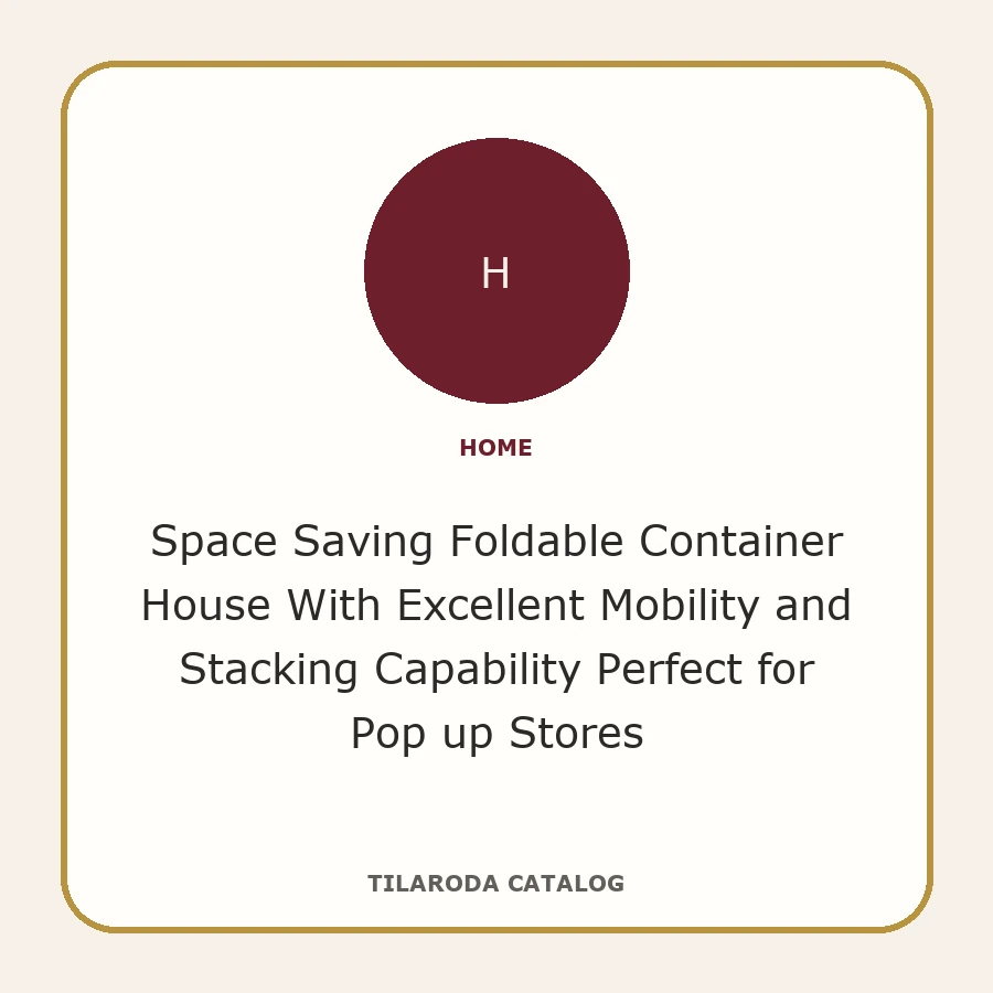 Space Saving Foldable Container House With Excellent Mobility and Stacking Capability Perfect for Pop up Stores